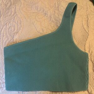 Aritzia sculpt knit one shoulder crop top